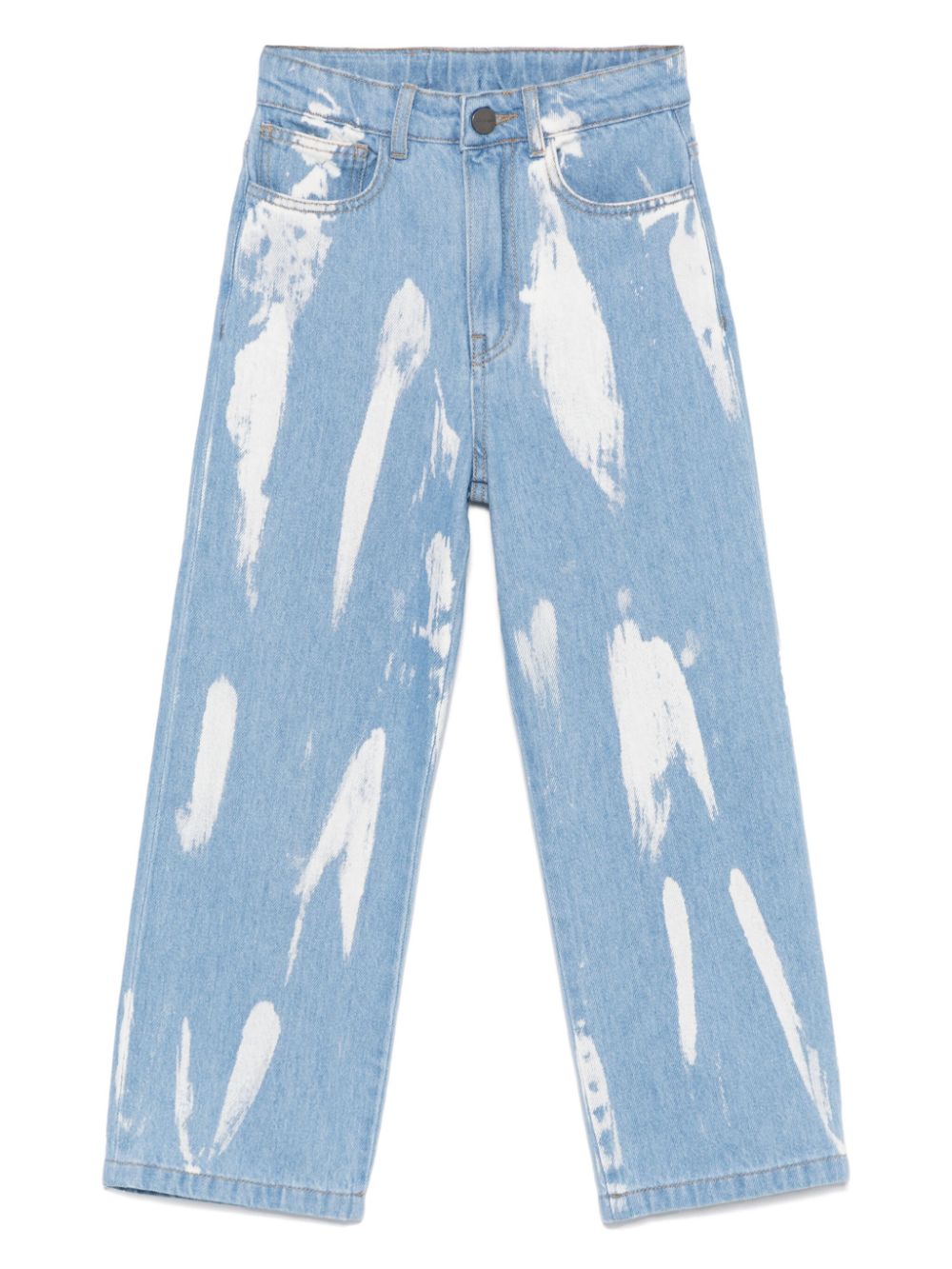 Jeans con effetto schiarito per bambino Palm Angels Kids azzurro con passanti - Rubino Kids