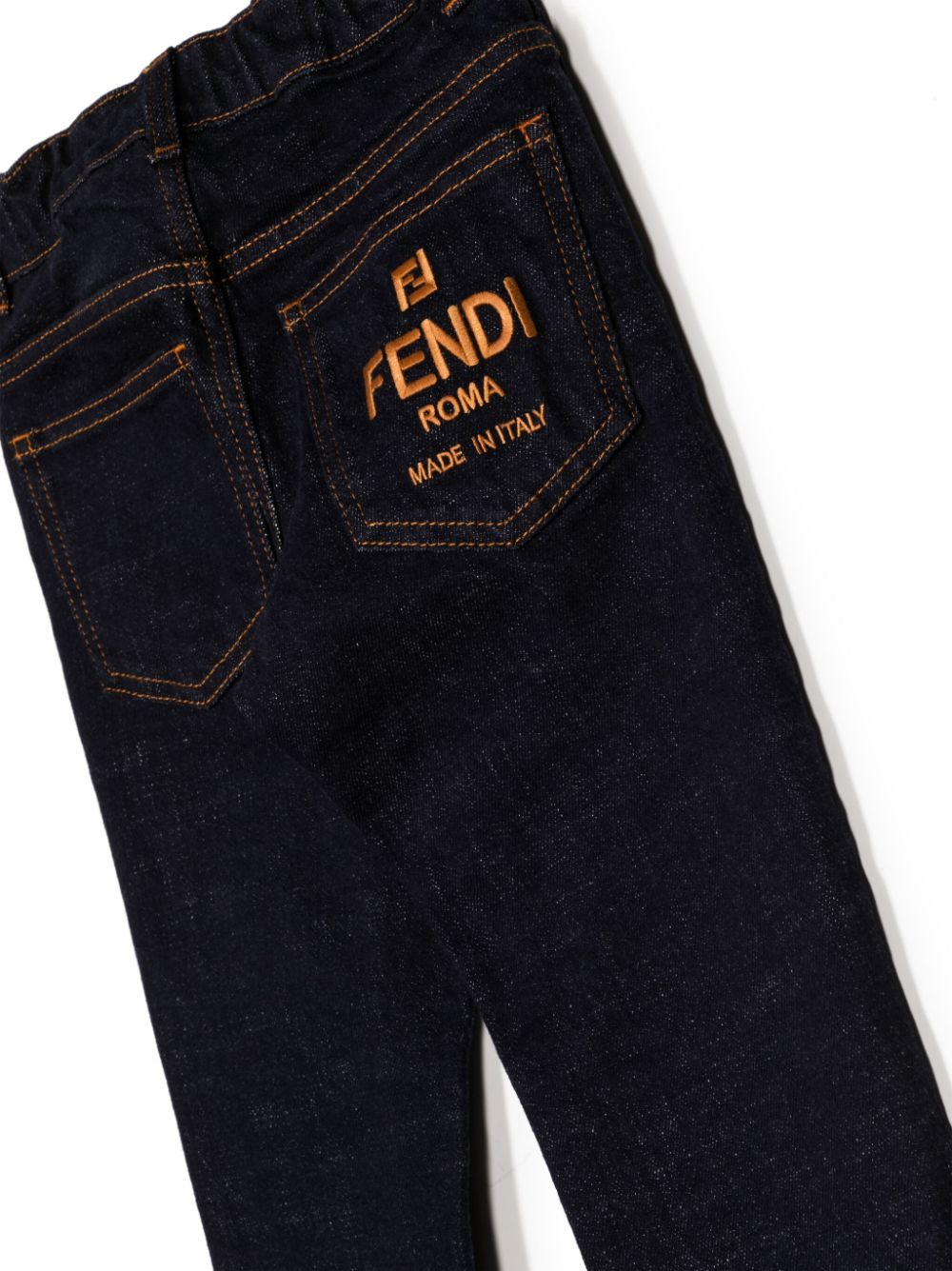 Jeans con logo ricamato - Rubino Kids