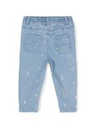 Jeans con stampa logo per neonato Tommy Hilfiger Junior blu con passanti per cintura - Rubino Kids