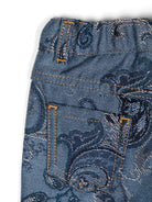 Jeans con stampa paisley per neonato ETRO KIDS blu con passanti - Rubino Kids