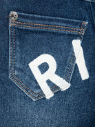 Jeans con stampa per neonato John Richmond Junior blu con passanti - Rubino Kids