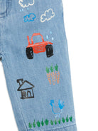 Jeans con stampe varie per neonato Stella McCartney Kids denim con cinque tasche classiche - Rubino Kids