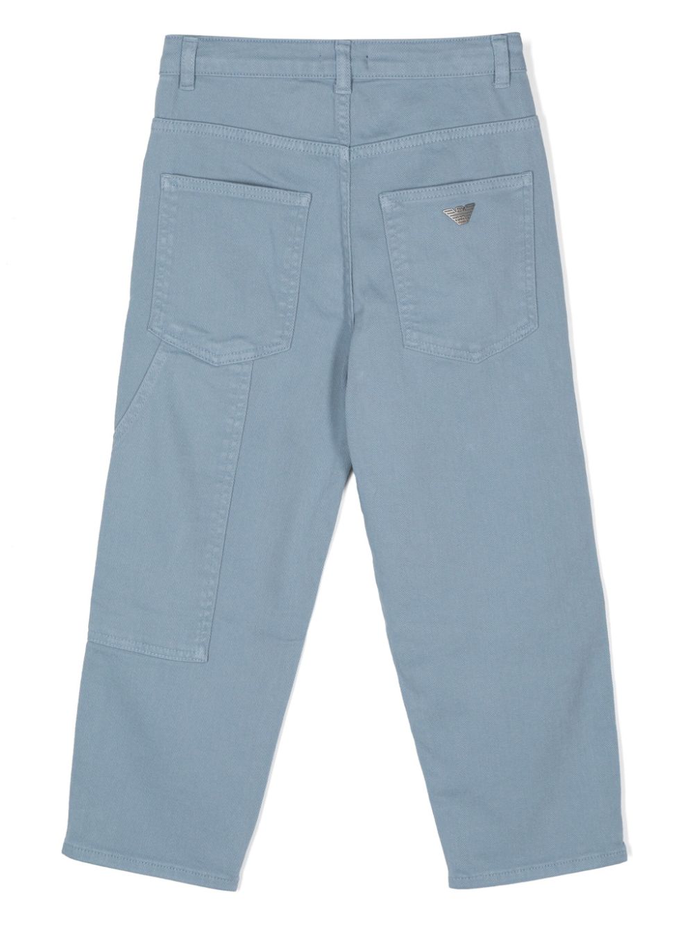 Jeans dritti a vita media per bambino Emporio Armani Kids blu con vita media - Rubino Kids