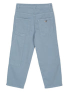 Jeans dritti a vita media per bambino Emporio Armani Kids blu con vita media - Rubino Kids