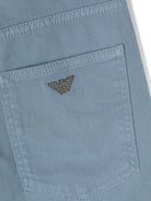 Jeans dritti a vita media per bambino Emporio Armani Kids blu con vita media - Rubino Kids