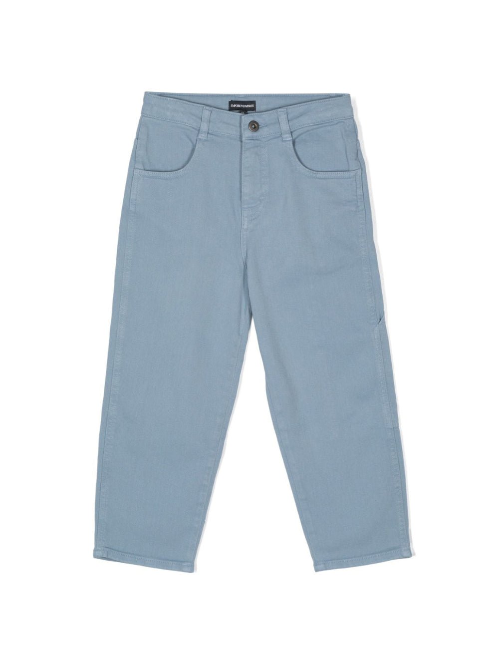 Jeans dritti a vita media per bambino Emporio Armani Kids blu con vita media - Rubino Kids