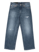 Jeans dritti a vita media - Rubino Kids