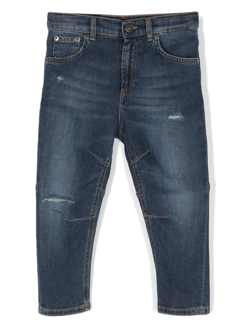 Jeans dritti con effetto vissuto - Rubino Kids