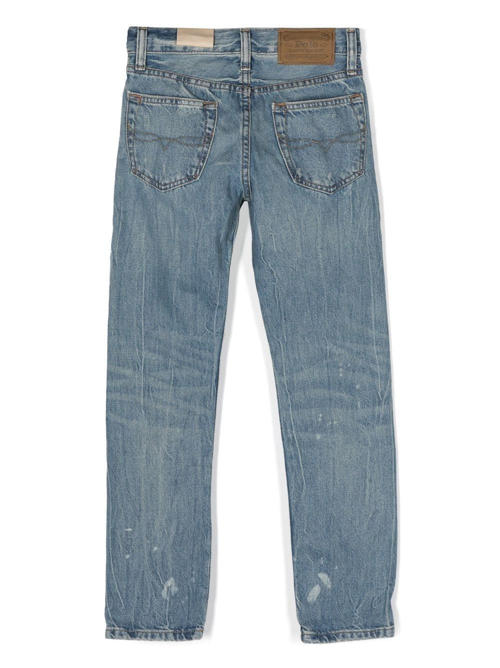 Jeans dritti con effetto vissuto - Rubino Kids