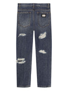 Jeans dritti con strappi - Rubino Kids