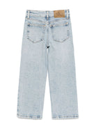 Jeans dritti per bambino Calvin Klein Kids azzurro con passanti - Rubino Kids