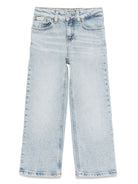 Jeans dritti per bambino Calvin Klein Kids azzurro con passanti - Rubino Kids