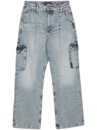 Jeans dritti per donna Scotch & Soda blu con chiusura con bottoni - Rubino Kids