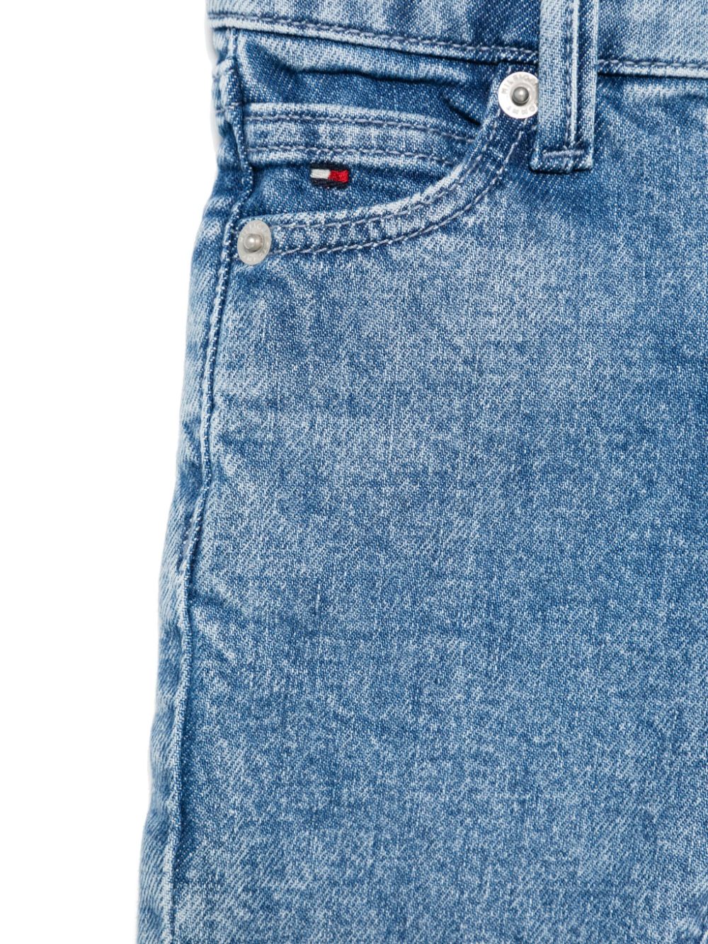 Jeans dritti per neonato Tommy Hilfiger Junior blu con passanti - Rubino Kids