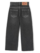 Jeans grigio per bambina con ricamo sulla tasca posteriore Douuod Kids - Rubino Kids