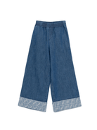Jeans per bambina Fendi Kids in denim con motivo FF - Rubino Kids