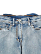 Jeans per bambina Monnalisa denim con dettaglio fiocco sul retro - Rubino Kids