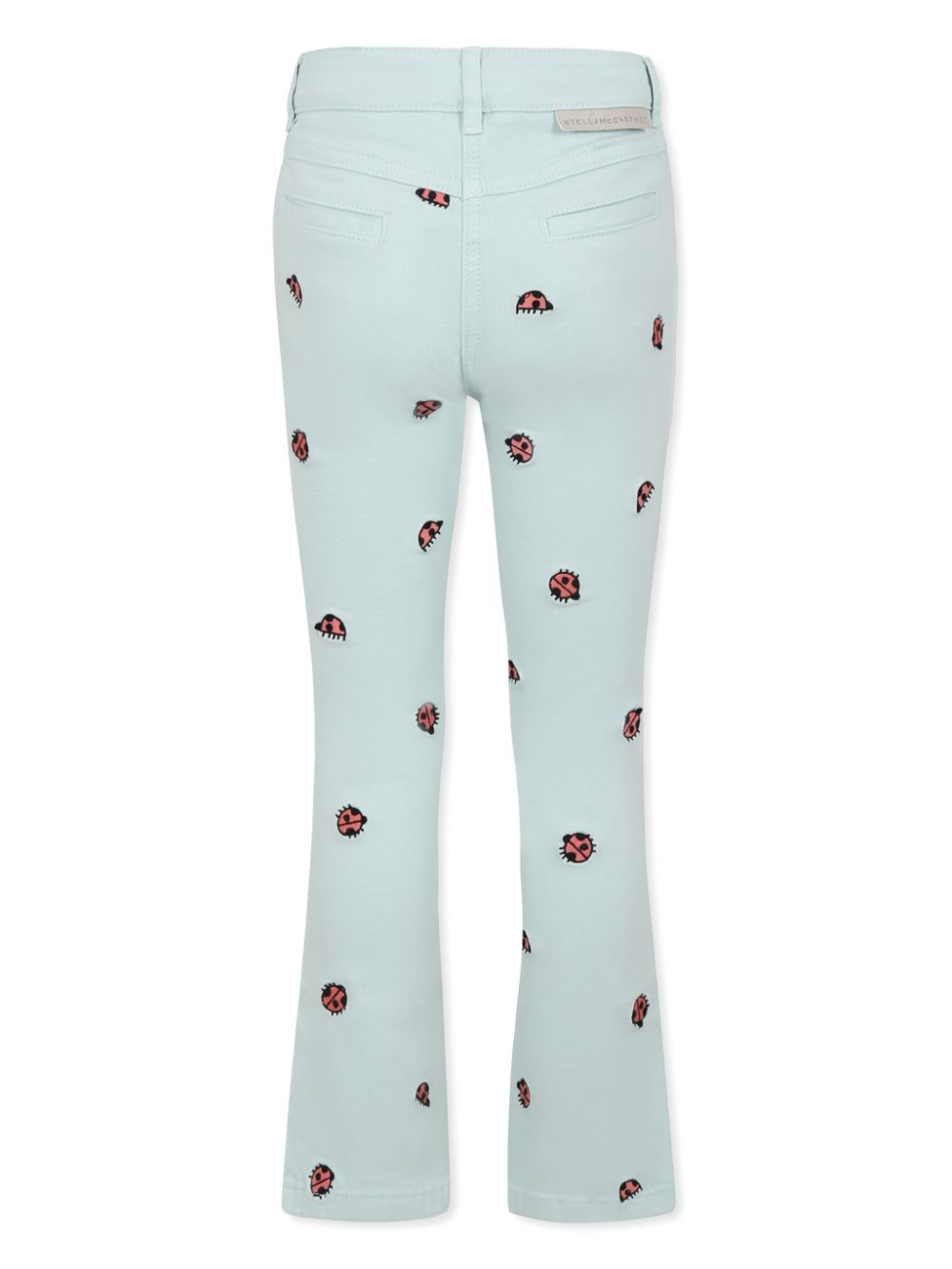 Jeans per bambina Stella McCartney Kids azzurro con ricamo coccinella - Rubino Kids