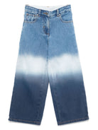 Jeans per bambina Stella McCartney Kids in denim effetto sbiadito - Rubino Kids