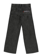 Jeans per bambina Stella McCartney Kids in denim nero con bottoni sulla gamba - Rubino Kids