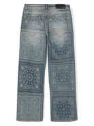 Jeans per bambino Amiri Kids in denim con stampa bandana - Rubino Kids