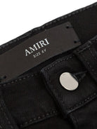 Jeans per bambino Amiri Kids nero con toppa con logo - Rubino Kids