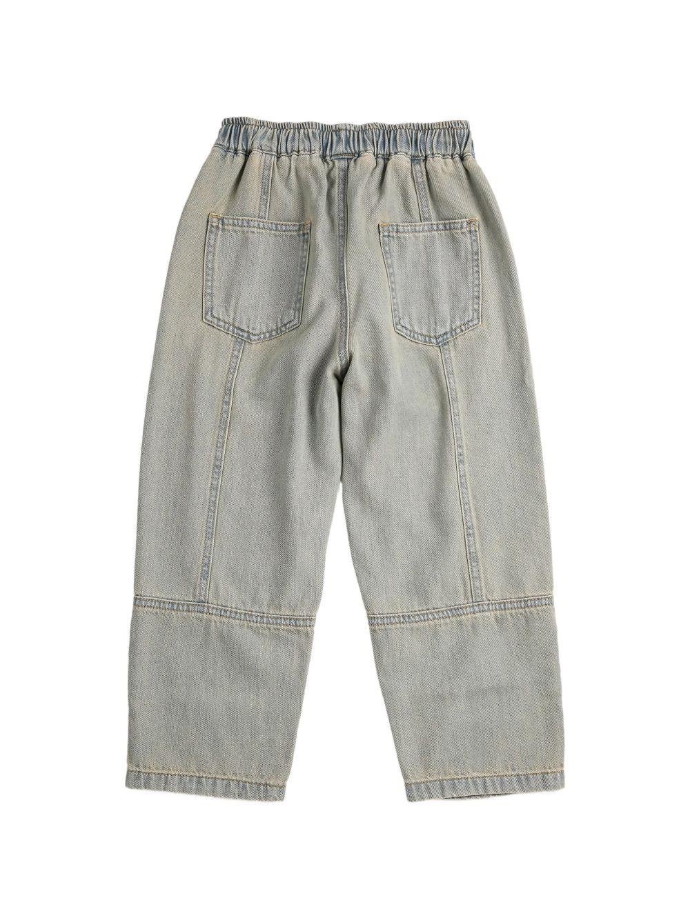 Jeans per bambino Bobo Choses denim con stampa logo - Rubino Kids