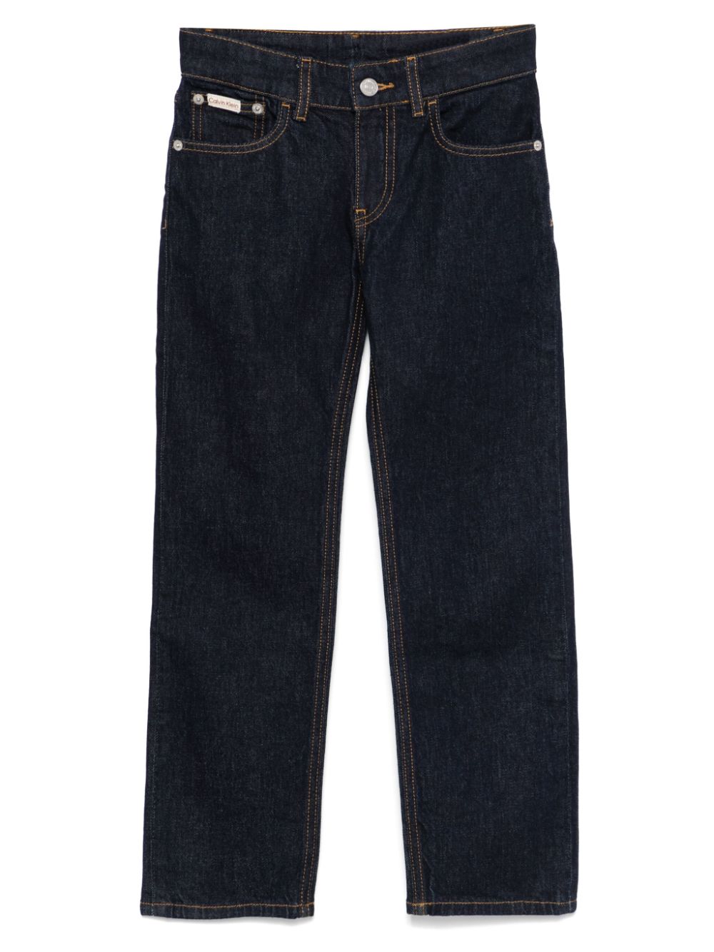 Jeans per bambino Calvin Klein Kids in denim a gamba dritta - Rubino Kids