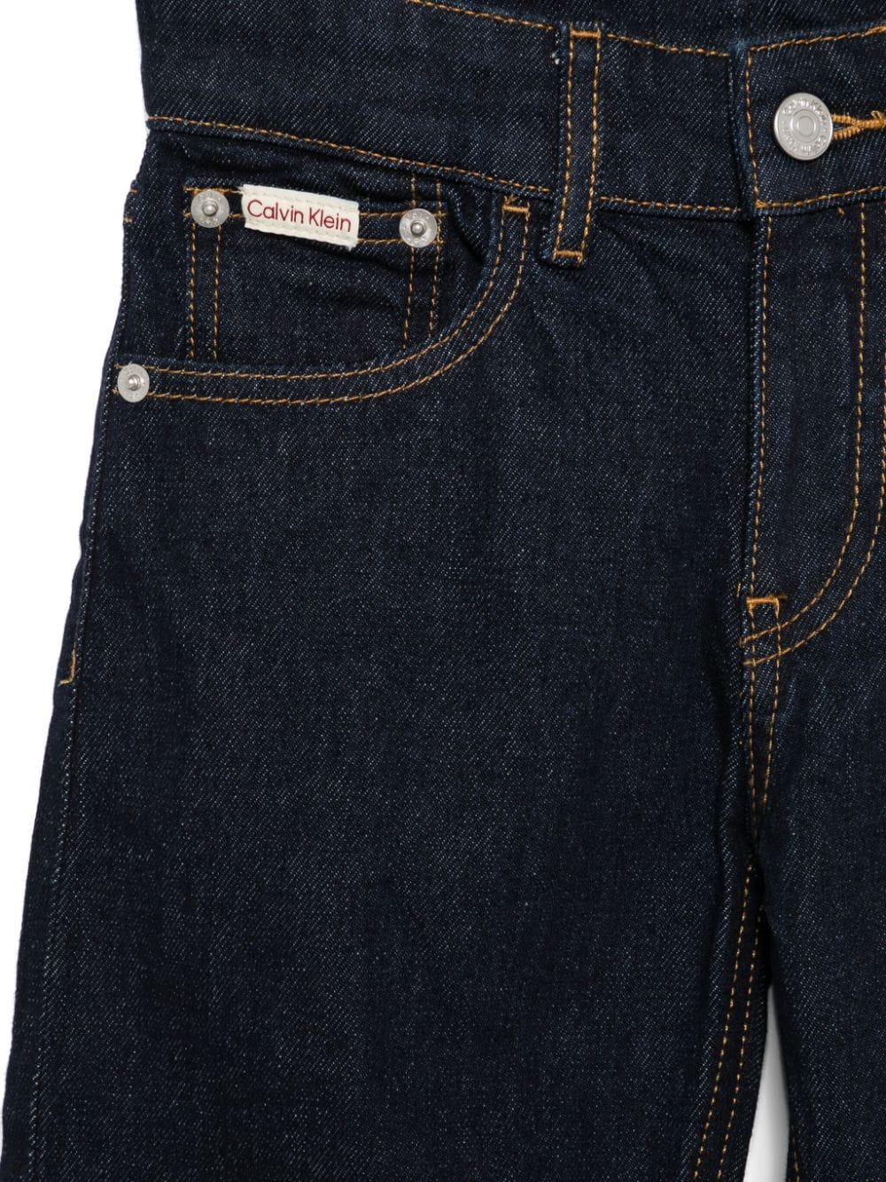 Jeans per bambino Calvin Klein Kids in denim a gamba dritta - Rubino Kids