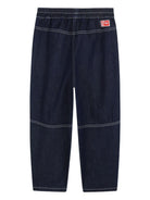 Jeans per bambino Kenzo Kids blu con stampa logo - Rubino Kids