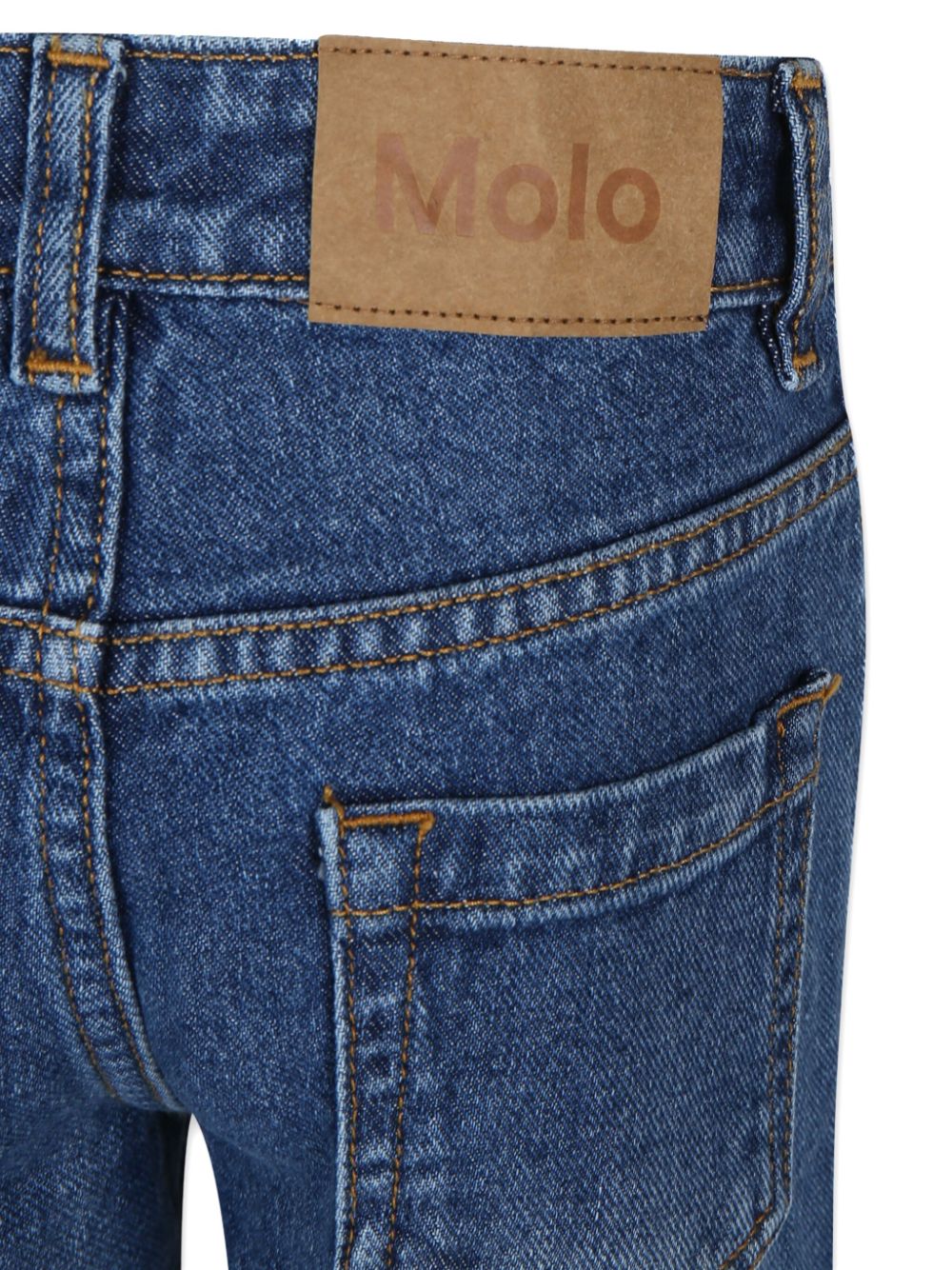 Jeans per bambino Molo denim dritti a vita media con effetto vissuto sulle cosce - Rubino Kids