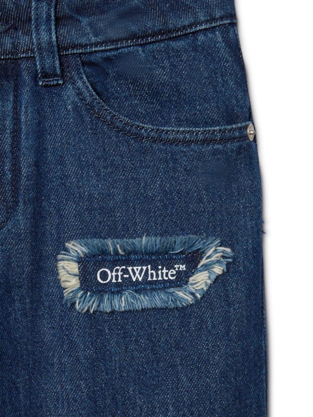 Jeans per bambino Off - White Kids in denim blu Bookish dritti - Rubino Kids