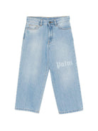 Jeans per bambino Palm Angels Kids con dettaglio logo - Rubino Kids
