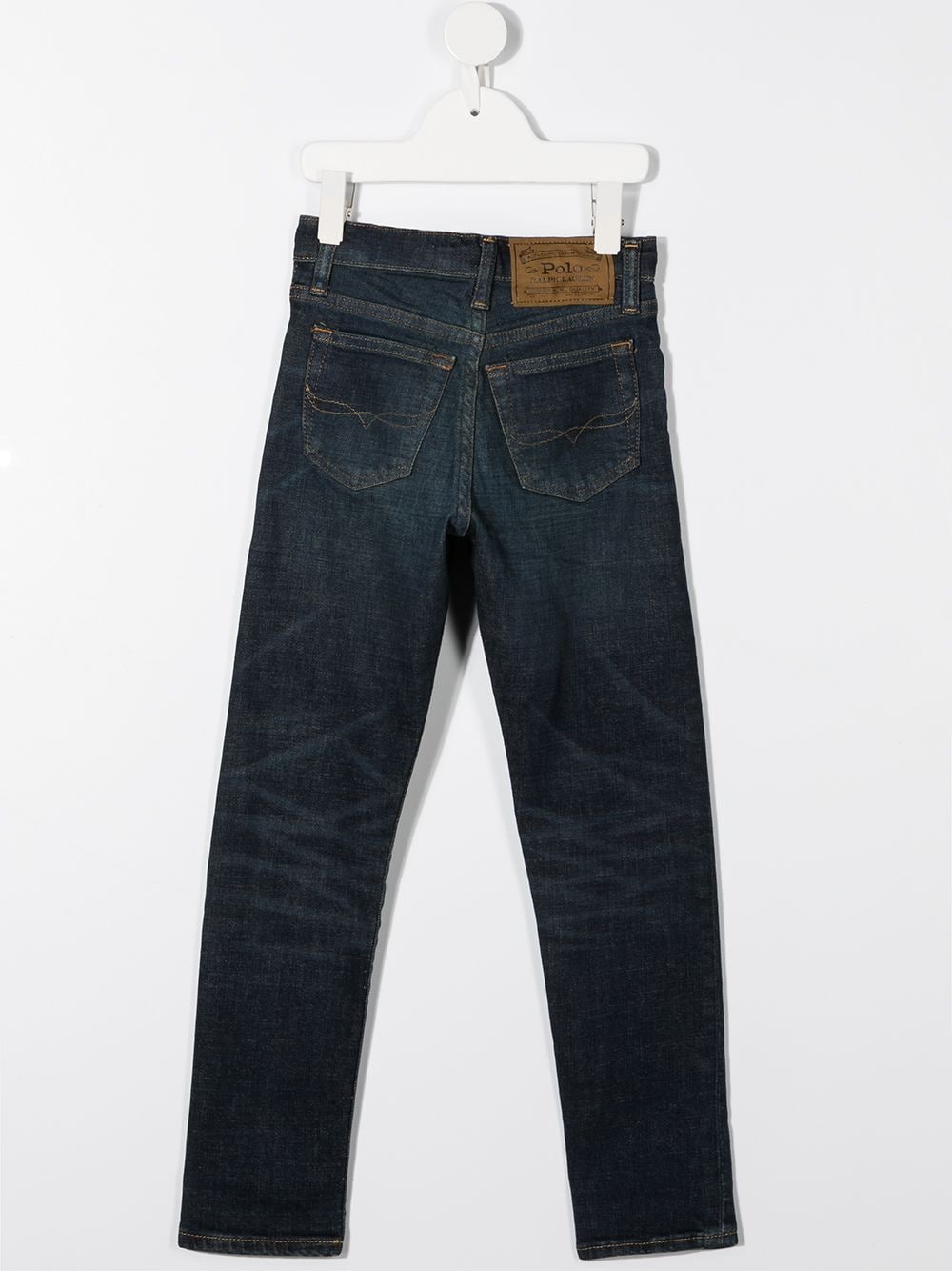 Jeans per bambino Ralph Lauren Kids in denim modello slim a vita media - Rubino Kids