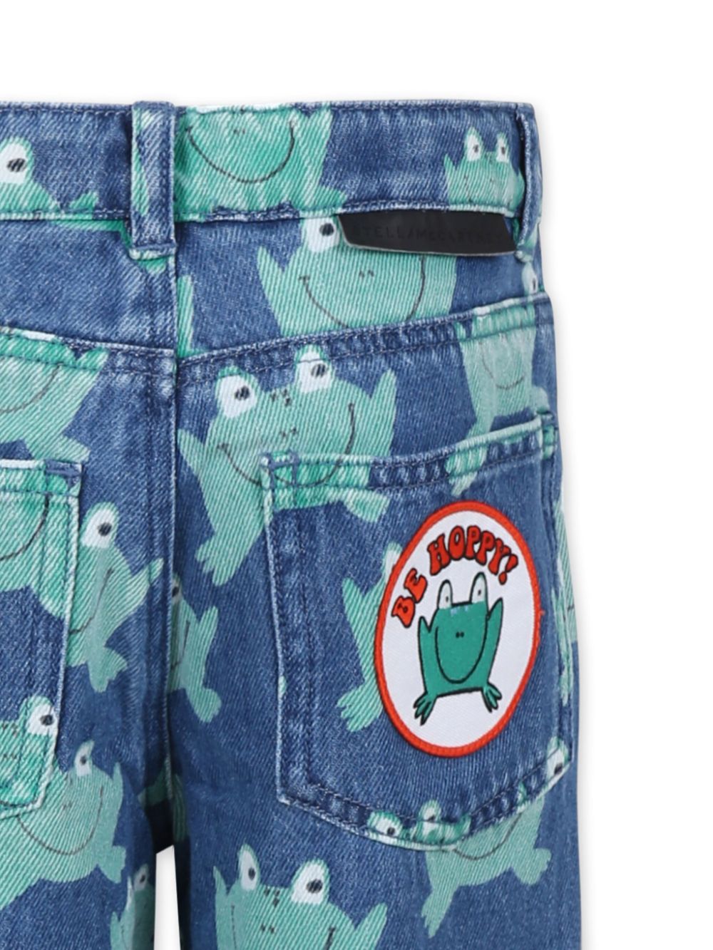 Jeans per bambino Stella McCartney Kids in denim con stampa frog - Rubino Kids