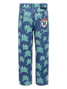 Jeans per bambino Stella McCartney Kids in denim con stampa frog - Rubino Kids