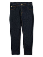 Jeans per bambino Versace Kids in denim blu a gamba dritta a vita media - Rubino Kids