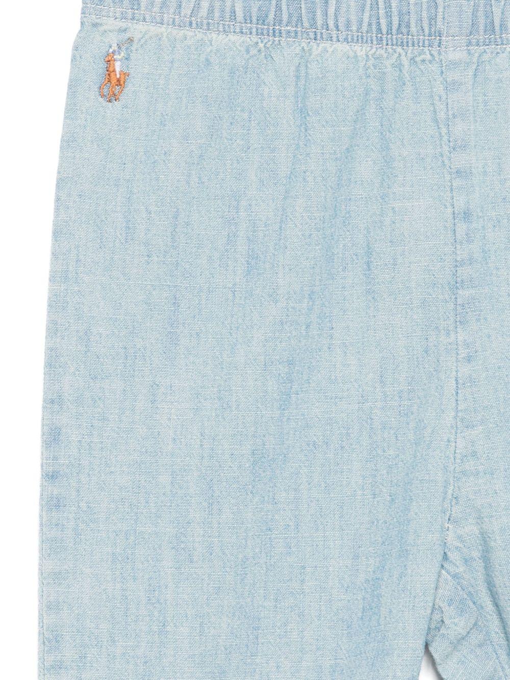 Jeans per neonata POLO RALPH LAUREN KIDS azzurro con ricamo - Rubino Kids