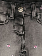 Jeans ricamati a fiori - Rubino Kids