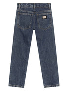 Jeans skinny con placca logo - Rubino Kids