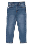 Jeans slim fit a vita media - Rubino Kids