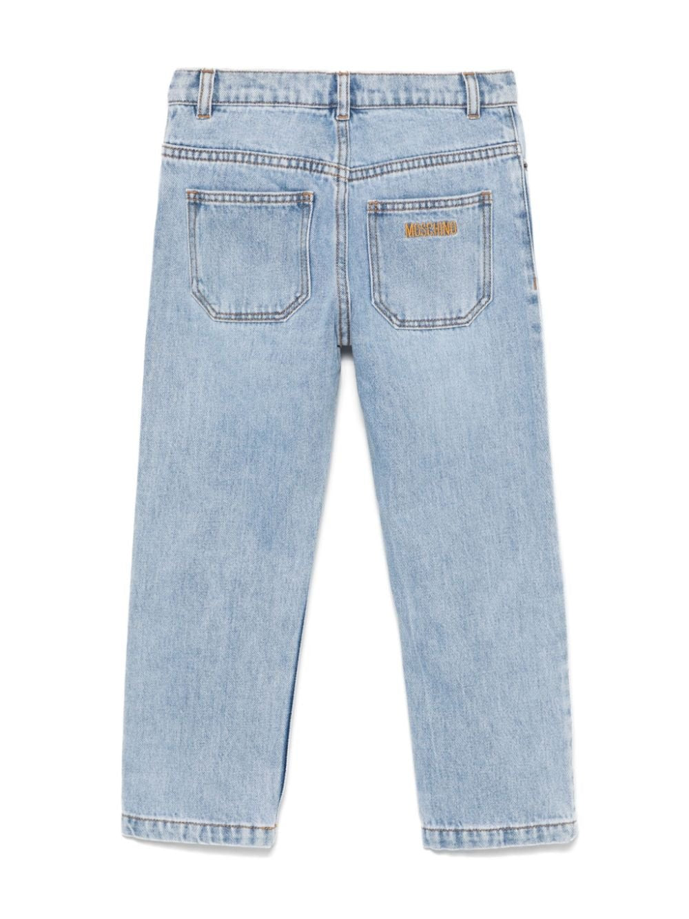 Jeans slim per bambino Moschino kids denim con vita media - Rubino Kids