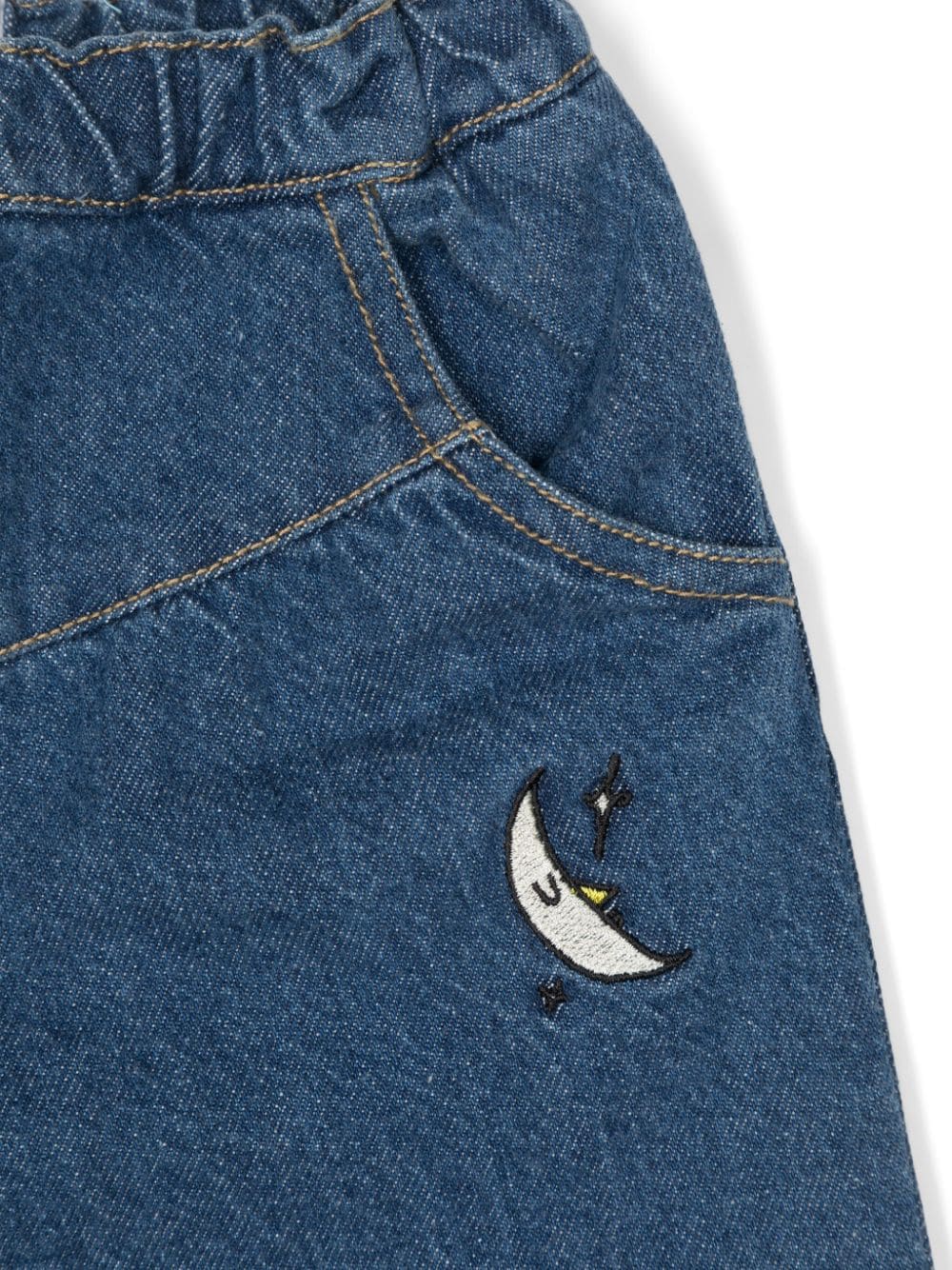 Jeans Sotto la Luna per neonato Bobo Choses blu con motivo ricamato - Rubino Kids