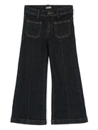 Jeans svasati Adina per bambina Molo blu con cuciture saldate - Rubino Kids