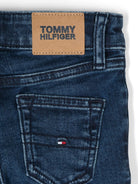 Jeans svasati con ricamo per neonata Tommy Hilfiger Junior blu con passanti - Rubino Kids