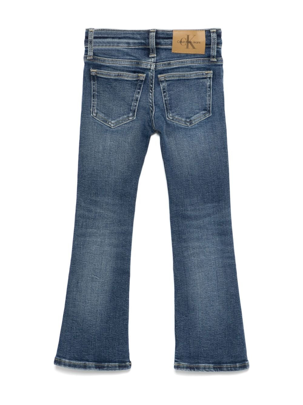 Jeans svasati per bambina Calvin Klein Kids blu con passanti - Rubino Kids