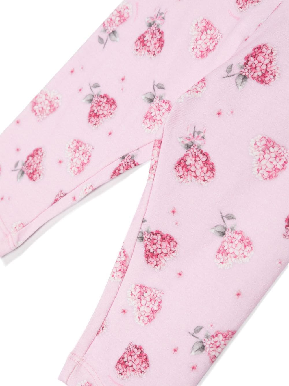 Leggings a fiori per neonata Monnalisa rosa con misto cotone - Rubino Kids