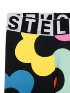 Leggings con stampa floreale per bambina Stella McCartney Kids nero con design elasticizzato - Rubino Kids