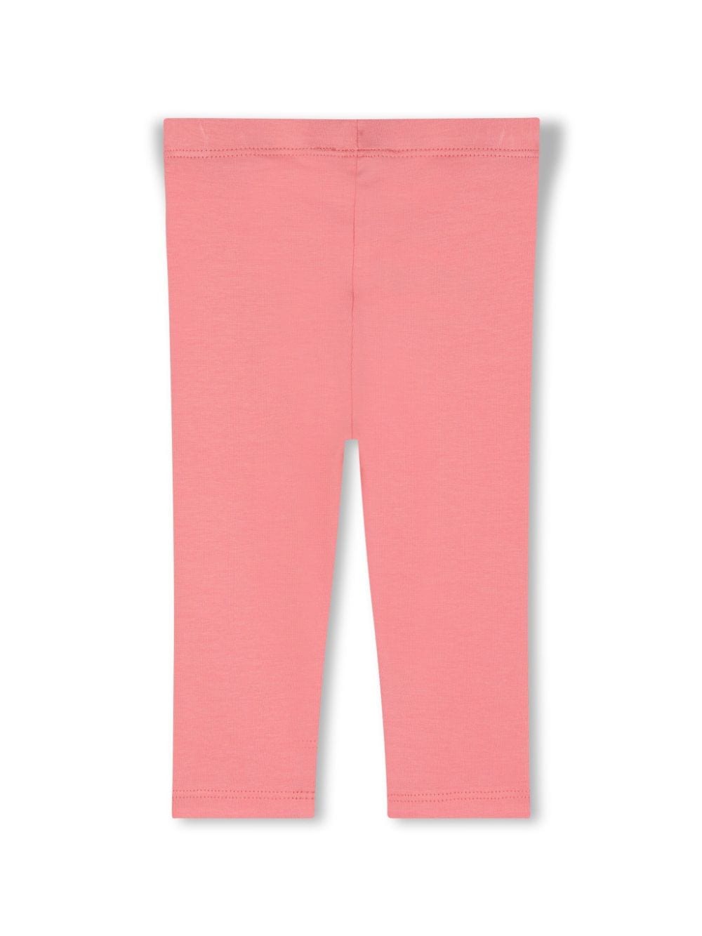 Leggings con stampa per neonata Kenzo Kids rosa con taglio slim - Rubino Kids