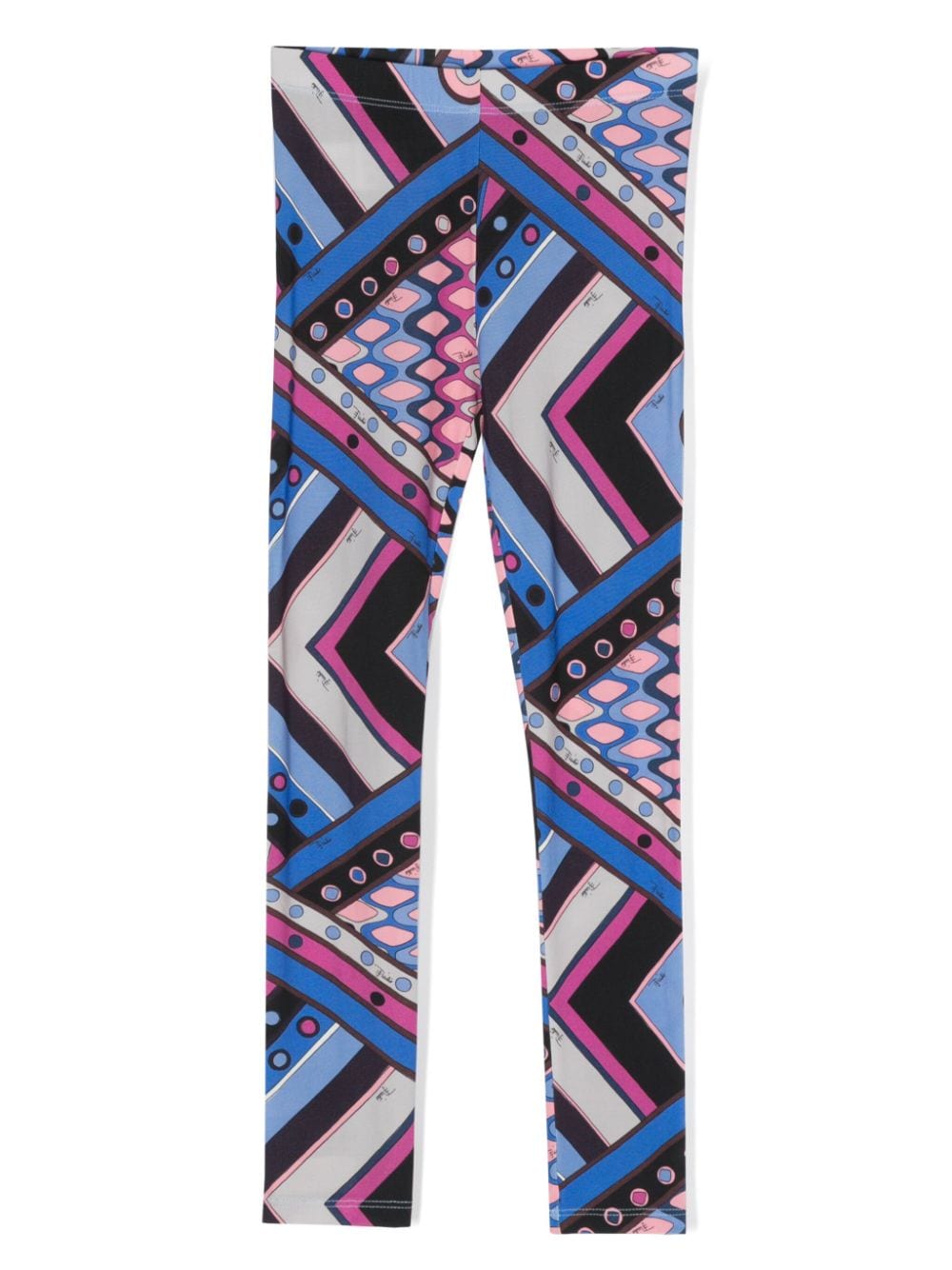 Leggings con stampa Vivara per bambina PUCCI Junior multicolor con vita elasticizzata - Rubino Kids